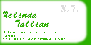 melinda tallian business card